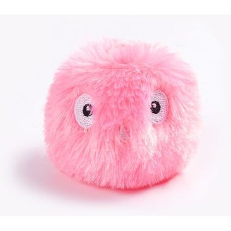 Jouet interactif pour chat avec sons d'oiseaux, de grenouilles et de grillons, balles en peluche à poursuivre (rose (son d'oiseau))