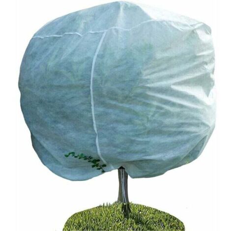 Voile d'hivernage pour plantes, 240 x 200 cm, protection hivernale pour arbres et palmiers, housse d'hiver ajustable avec cordon de serrage et fermeture éclair. (1/2)