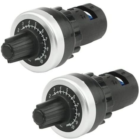 Lot de 2 potentiomètres rotatifs à vitesse variable LA42DWQ-22 22 mm 5 kΩ