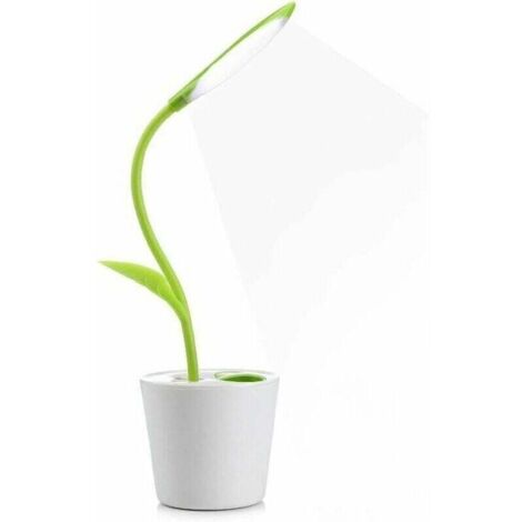 Lampe de bureau sans fil, lampe de lecture tactile LED avec luminosité réglable et porte-stylo, décoration de bureau, cadeau original pour adolescentes, écologique [classe énergétique]