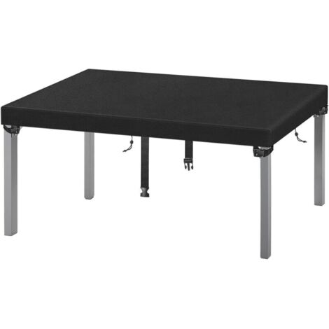 Housse de table de jardin imperméable en tissu Oxford 420D pour une utilisation intérieure et extérieure - Noir - 160 x 90 x 15 cm