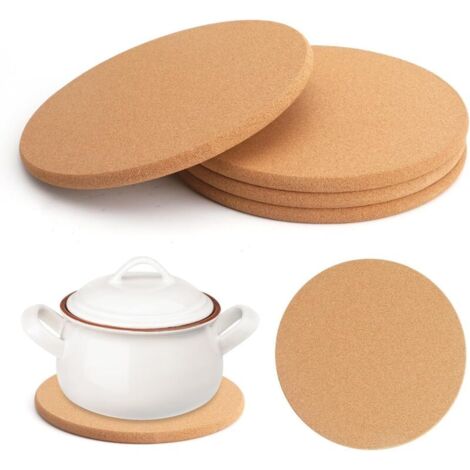 Dessous de plat ronds en liège de 19 cm pour casseroles, gratineuses et poêles à frire
