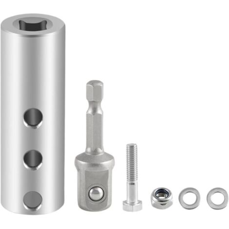 Adaptateur de perceuse à manivelle en acier inoxydable amélioré pour arbre de transmission de 1 pouce avec douille de 1/2 pouce (1/4)