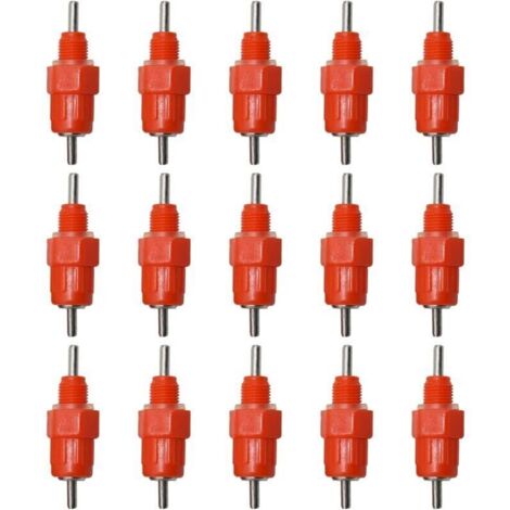 Abreuvoirs automatiques à tétine pour volailles (poulets, canards et autres volailles), lot de 15 unités.