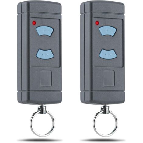 Lot de 2 télécommandes pour Hormann HSM4-868 HSE2-868 - Ouvre-Porte de Garage - 868,3 MHz - Bouton Bleu - HS4-868, HS(M) 2/4, HSZ1-868, HSP4-868 HSP4-C HSD2-A HSD2-C