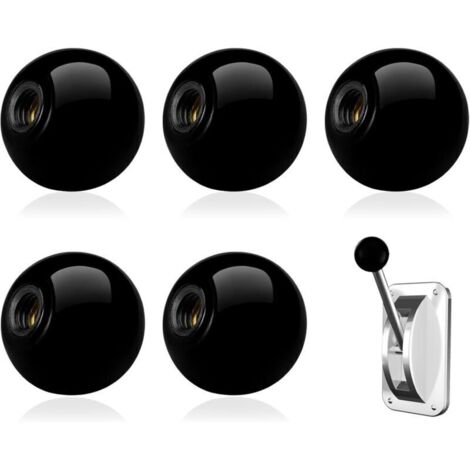 Poignées sphériques M10 x 35 mm, poignée ronde noire, filetage intérieur en laiton, pour machines, poignées de rechange
