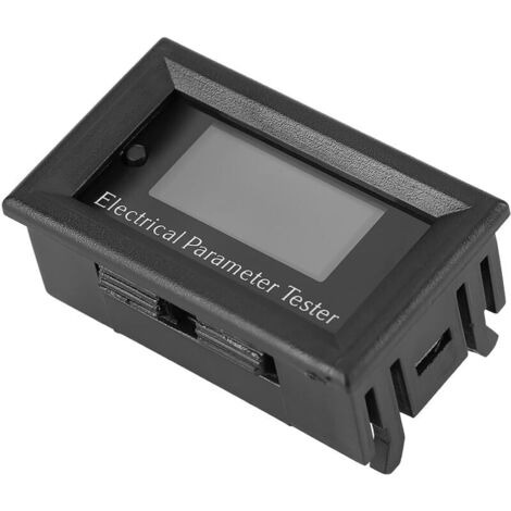 Voltmètre OLED multifonctionnel, testeur de capacité de batterie, compteur de paramètres électriques 7 en 1, adapté à la surveillance automobile et de batterie (100V/10A, blanc).