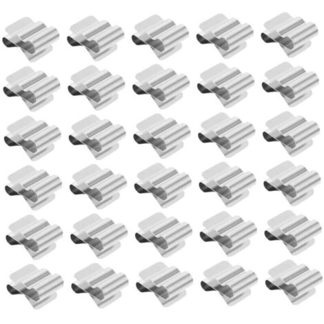 Ensemble de 30 clips métalliques pour câbles solaires, clips à ressort en acier inoxydable pour la fixation et la gestion des câbles sur les cadres de panneaux photovoltaïques, installation rapide et