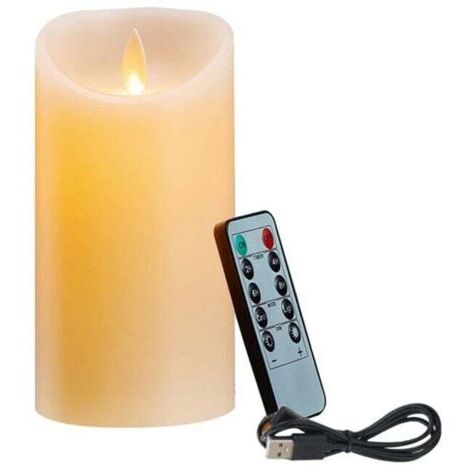 Bougies LED Rechargeables Sans Flamme Vacillante 12 5 cm Bougie Électrique Décoration Lumière Ambiante (1/4)
