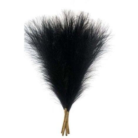 Herbe Artificielle de Pampa Noire 45 cm 18 Pouces Décoration Intérieure Plume Ornement (1/4)