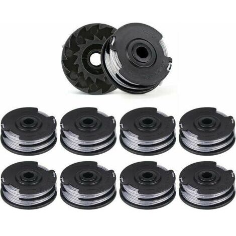 10pcs Bobines de Fil de Rechange pour Débroussailleuses Double Ligne, Longueur de 6 m x 1,6 mm, Convient pour les Modèles Bosch ART 30-36 LI, ART 30, ART 27 et ART 24 (1/4)