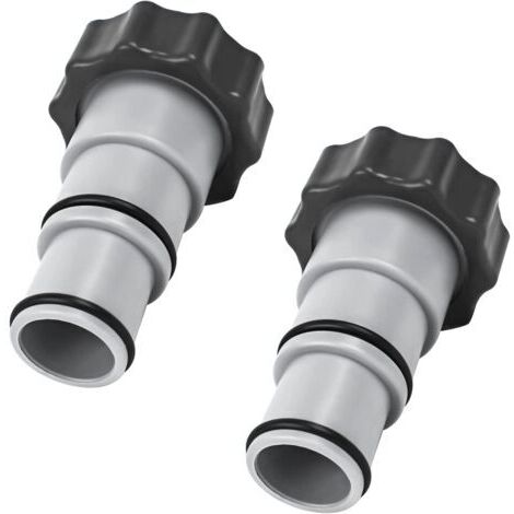 Adaptateur de tuyau de rechange Intex pour pompe avec filetage - Pour tuyau de 1,5 et 1,25 - Série A 25077RP 8 Gris Lot de 2 (1/5)