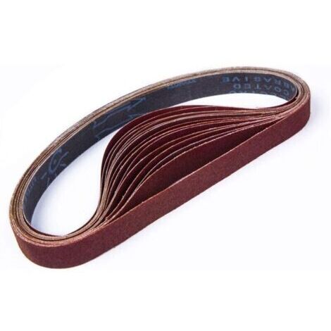 Bande Abrasive,25 x 762 mm, Bandes Abrasives Mixte (3x grains 80/120/150/240/400) pour Ponceuses Bande15 pices