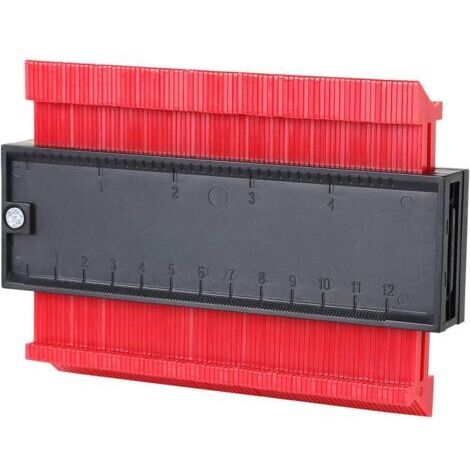 Jauge de Contour, Copieur de Contour 5&34/127MM, Bricolage Outillage Jauge Contour pour Une Mesure Précise Contour, Idéal pour Carrosserie Menuiserie, Papa, Cadeau Fête Des Pères (Rouge) (1/5)