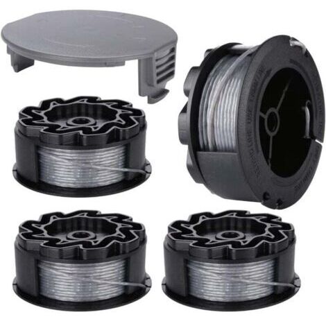 Bobine Fil pour BOSCH UniversalGrassCut Coupe Bordure 18 18-26 18-260 F016800570 avec Couverture (4 pièces)