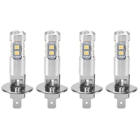 4 Pièces Ampoules LED H1 Phare Conduite Brouillard 6000K Blanc Lumière 200W (1/4)