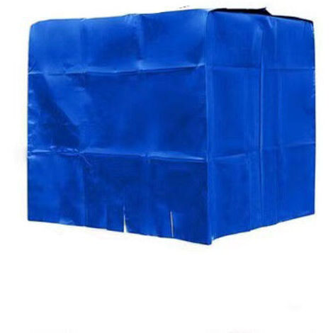 Housse pour réservoir d'eau, housse pour réservoir IBC de 1000 L, étanche à la poussière, aux UV et à la pluie, 120 x 100 x 116 cm (bleu) (1/4)