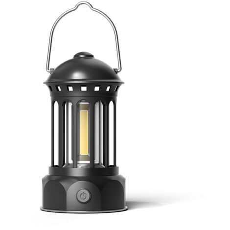 Lanterne Camping LED, Rétro Lampe Camping Alimentée par Batterie, IPX4 Lumière Camping Etanche, Luminosité Réglable, pour Camping, Pêche, Jardin, Randonnée et les Pannes D'urgence (1/5)