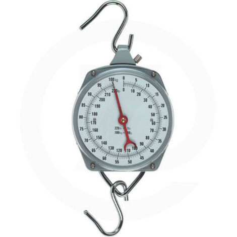 Ikodm – Peson mécanique 100 kg – Dynamomètre robuste pour contrôle alimentaire – Graduation 500 g – Dimensions 22x21.5 cm