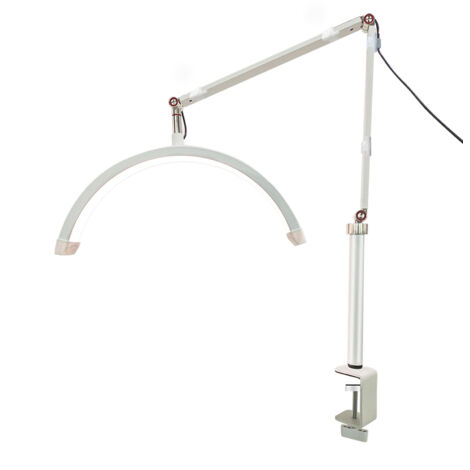 Lampe LED de bureau r HD-M3X, lumière réglable 3000K-6000K, pince métallique, blanc, 220V (1/5)