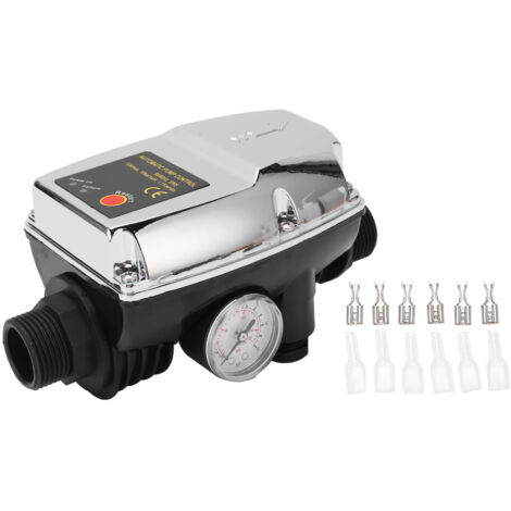 SJLERST Contrôleur de pompe à eau, boîtier ABS étanche argenté, interrupteur de pression automatique Intelligent 10A (1/5)