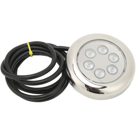 Jeffergarden 3,5 pouces LED lumière sous-marine montage en Surface IP68 étanche 12V-24VDC pour Yacht bateau marin lumière blanche 4W (1/5)