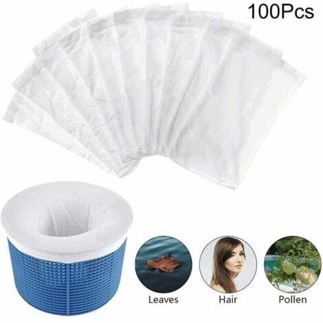 YMYNY Lot de 100 paires de chaussettes de piscine pour filtre de piscine, panier de nettoyage pour piscine enterré ou hors sol (1/4)