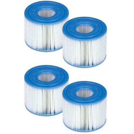 Filtres de piscine - 9cm x 8cm - lot de 4 pièces - pompe type 1 - jusqu'à 1249 litres par heure (1/3)