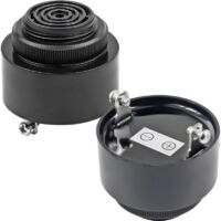 Avertisseurs sonores électroniques 3-24 V CC avec son piézoélectrique continu (noir)
