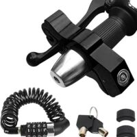 Antivol de moto robuste, réglable pour les guidons de vélo, idéal pour les cyclomoteurs, motos, scooters, quads ou motos de cross.