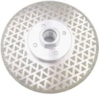 Disque de coupe et de polissage diamanté double face électroplaqué 125 mm x M14 pour pierre, marbre, carrelage et granit.