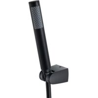 Douchette, pommeau de douche avec flexible de douche en acier inoxydable de 150 cm et support, G1/2"