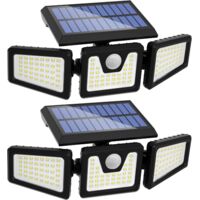 Luminaires solaires d'extérieur, 118 Luminaires solaires d'extérieur à Led avec détecteur de mouvement, Luminaires solaires d'extérieur à Led Ip65 étanches pour le jardin, l'entrée, le patio.
