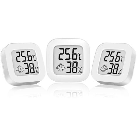 Coocheer – Thermomètre hygromètre digital pour intérieur – Plage de mesure -10°C à 70°C – Précision ±1°C – Indicateur de confort – Fixation murale