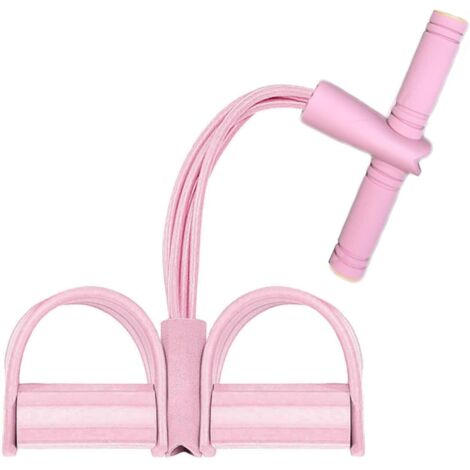 Bande de Résistance Musculation 6 Tubes avec Pédale – Élastique Sport Maison Fitness, Extenseur Élastique avec Poignées Antidérapantes pour Abdominaux et Entraînement Complet