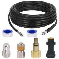 15m Déboucheur Canalisation Pour Karcher Nettoyeur Haute Pression Déboucheur Canalisation Professionnel Compatible K2-K7/HD/HDS 180Bar 60C°