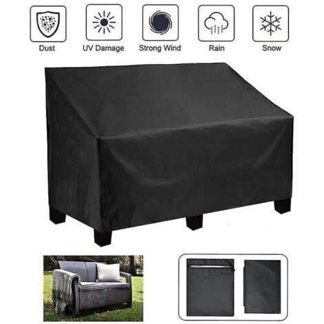 Housse de protection pour banc de jardin 210D impermable anti-UV robuste 190 x 66 x 89 cm Label (1/5)