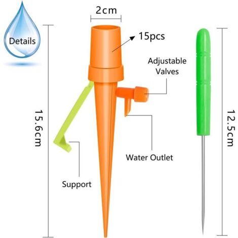 Kit d'irrigation automatique - Système réglable avec vanne de commande - 15 pièces (1/5)