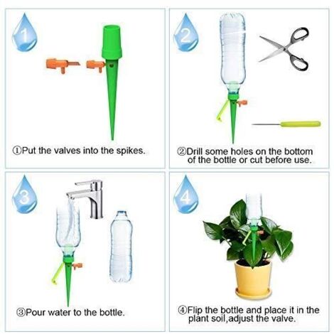 Kit d'irrigation goutte à goutte automatique - 12 goutteurs réglables - Arrosage de jardin (1/5)