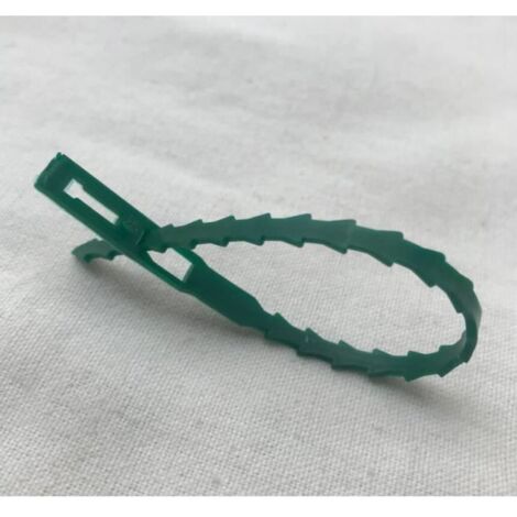 Attaches pour plantes - Clips solides pour petites et grandes pousses - Pack de 100 - 17 cm de long - Vert (1/5)