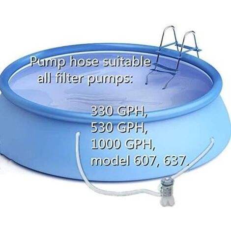 Tuyau de rechange pour piscine hors sol, accessoire de pompe de piscine, 150 x 3,2 cm, facile à installer, tuyau de rechange (1/5)