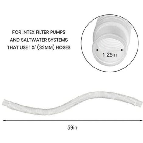 Tuyau de Piscine - Intex - 2Pcs 32mm - PVC Transparent - Durable - Léger