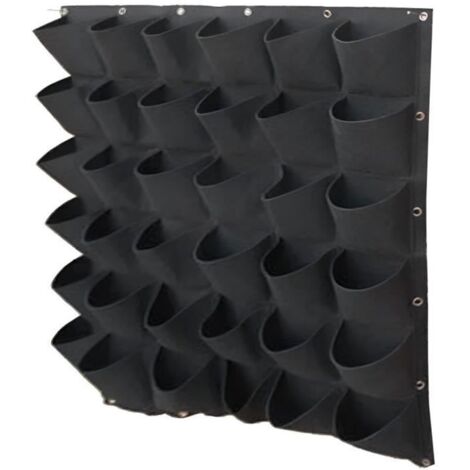 Sac de plantation vertical suspendu - Noir - Tissu non tissé - 100x100 cm - Résistant au gel - JARDINIERE (1/4)