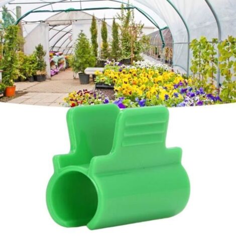 NEUF clips de serrage pour tunnel de jardin, 24 pièces pinces à tête simple pour fixation de filet et cerceaux. (1/5)