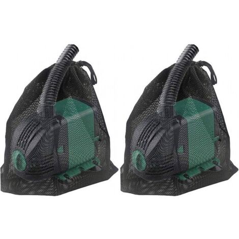 Lot de 2 sacs filtrants pour pompe d'étang, 31 x 40,4 cm, avec cordon de serrage, pour aquarium (1/5)