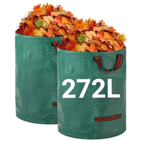 Sacs à déchets de jardin résistants - 272L x 2, réutilisables avec poignées et étanches. (1/5)