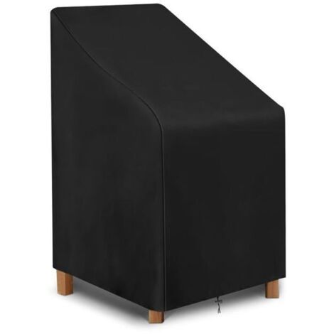 Housse de protection imperméable en tissu Oxford pour chaises de jardin empilables, 64 x 64 x 120 cm. (1/5)