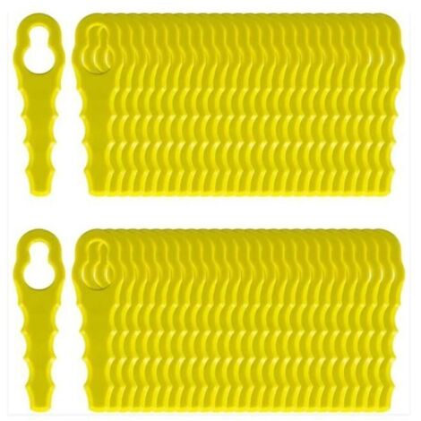 Lot de 100 lames de rechange compatibles pour coupe-bordures Ryobi, modèles RAC155, RAC157, RAC158. (1/5)