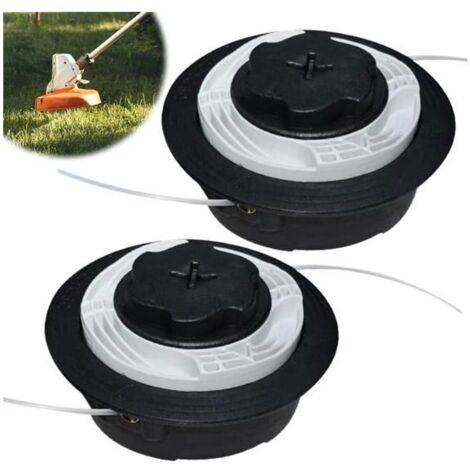 2 pièces Tête de débroussailleuse AutoCut C6-2 pour Stihl FS38 FS40 FS50 FSE81, Tête de coupe AutoCut C6-2, Tête à fil pour coupe-bo (1/5)