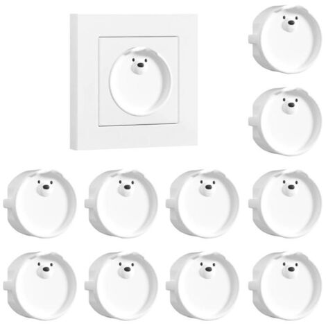 Lot de 10 prises F, boîtier en silicone, couvercle décoratif/protecteur. (1/5)